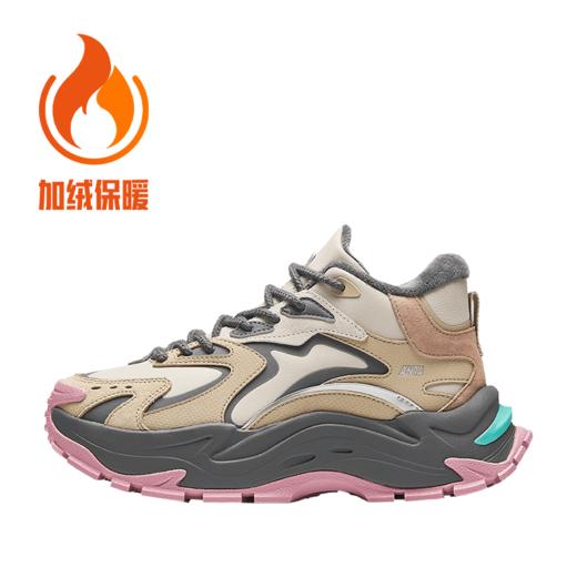 安踏生巧鞋丨加绒保暖高帮棉鞋女冬季新款革面厚底女鞋122448987 商品图3