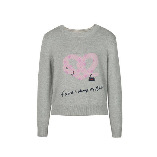 HeyDress蛇年限定提花毛衣女冬季慵懒设计感新年本命年针织衫上衣 商品图4