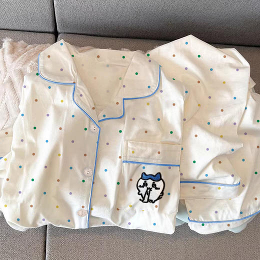 【时尚黄格子，少女心爆棚】春秋季新款黄色格子 少女凯蒂猫印花睡衣 时尚舒适长袖长裤-QQ 商品图7