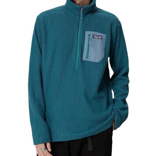 平替速干锁温透气半拉链立领户外秋冬季提花抓绒衣运动滑雪中间层 商品图4