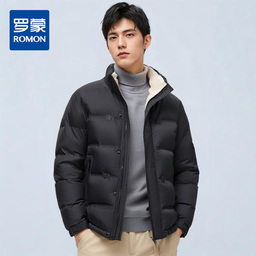 罗蒙秋冬男装商务休闲男士羽绒服舒适外套男百搭男士羽绒服简约立领男士外套 商品图0