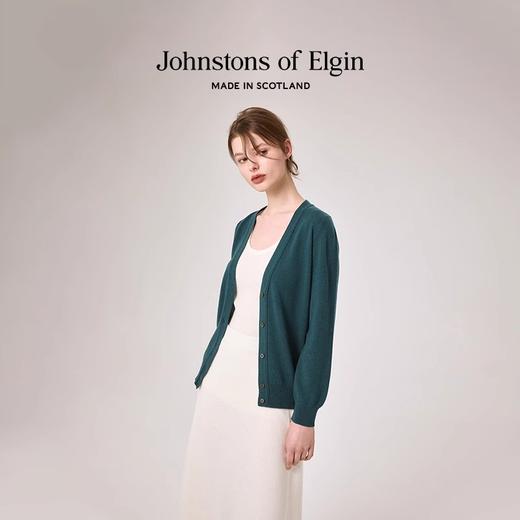 Johnstons of Elgin女士纯羊绒经典V领开衫 商品图3