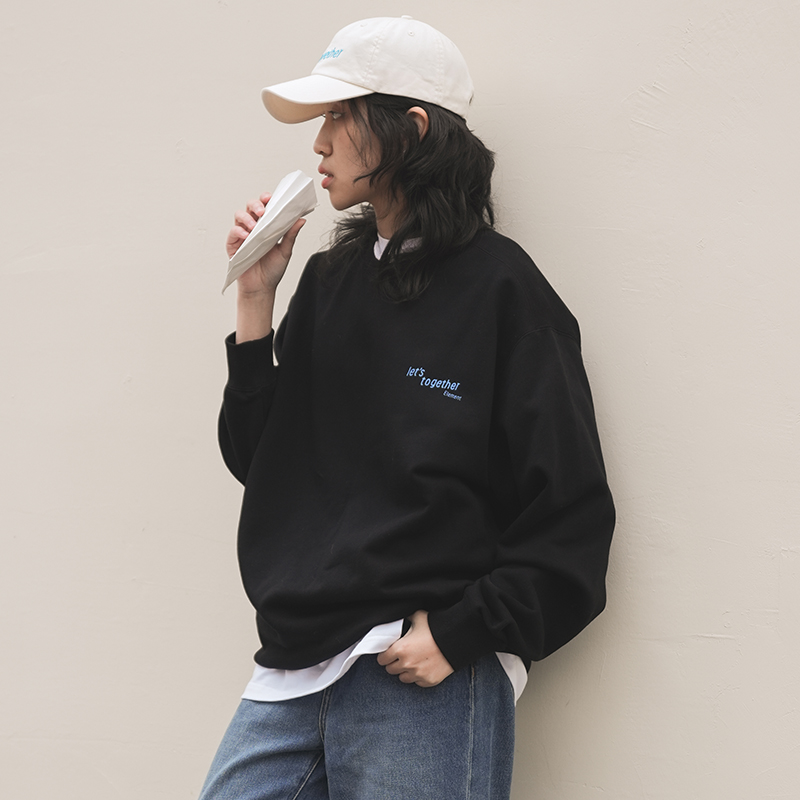 Element “Let's Together" 印花套头圆领卫衣