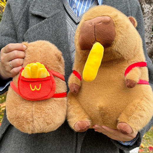 纪念日百货毛绒公仔25cm薯条水豚小号玩具160355206 商品图1