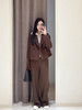 【爆款裤王】针织简约阔腿裤 羊毛混纺针织布直筒裤 炙热咖色 高腰设计 拉长腿部线条 打造松弛穿搭 高腰廓形 宽而不肥 商品缩略图8