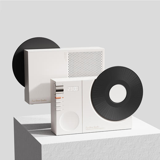 HYUNDAI时光黑胶唱片时钟蓝牙音箱YH-F170 白色 商品图4