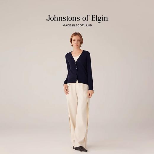 Johnstons of Elgin女士纯羊绒经典V领开衫 商品图2