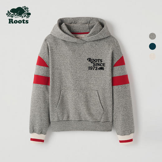 (2件9折)(多色)【Roots】CABIN拼接连帽舒适套头卫衣 女士 商品图2