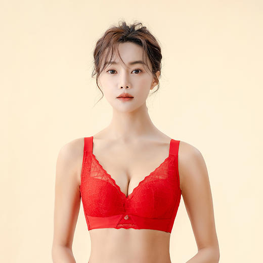 XDE-Q92929  蚕茧杯聚拢防下垂侧收调整记忆软圈定型桑蚕丝蛋白文胸（单件） 商品图1