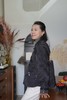 设计师高品钉珠国风小羊皮进口醋酸提花白鸭绒外套 商品缩略图2