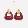 【谭维维&沈梦辰&徐梦洁同款】Art Nouveau新艺术时期 | 奥斯红色珐琅耳环 商品缩略图0