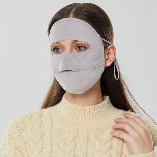 【冬季保暖口罩】加绒加厚防风防寒开口透气面罩 全遮脸户外运动骑行 商品图6