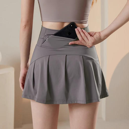 【147元任选3件】跃牌【蚂蚁运动】系列 高腰翘臂性感透气假两件防走光健身瑜伽裙裤K3536（活动产品，收货7天内支持退换） 商品图2