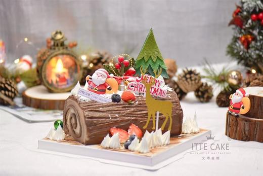 【圣诞树桩蛋糕】巧克力动物奶油、糯米蛋糕胚；焦糖糯米长树桩蛋糕，让浪漫圣诞节充满甜蜜和温暖~ 商品图5