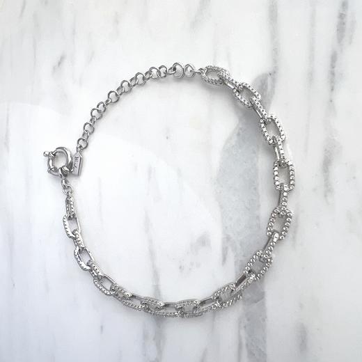 LHWINDSORFor strong women复古白金硬链锁链手链 商品图5