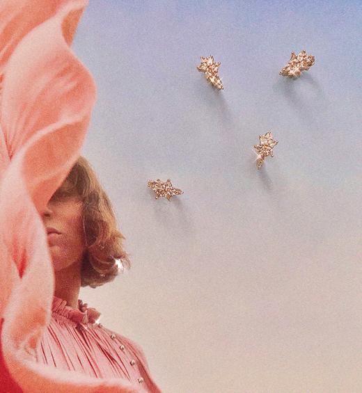 LHWINDSORCrystal clear 冰晶迷你耳环戒指百搭纤细轻巧欧美配饰 商品图4