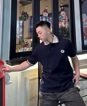 G家 白色GG饰章Polo衫（JN）