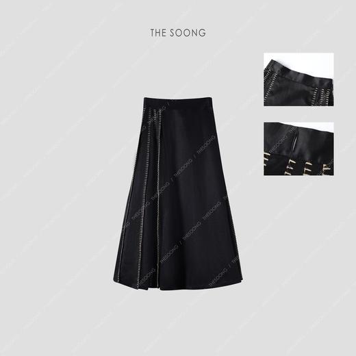 THESOONG "重缎香云纱"100%桑蚕丝国风新中式马面裙HBQZ3741 商品图2