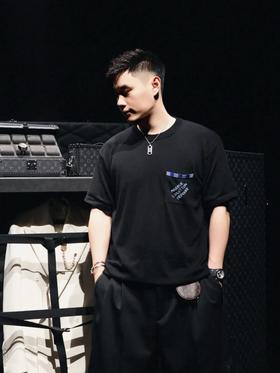 驴家 口袋绣珠毛织短袖（JN）