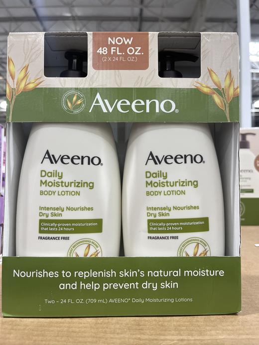 到手价259元 aveeno身体乳709ml*2瓶装 燕麦高效保湿润肤露 美国代购，无中文标签，介意慎拍 商品图0