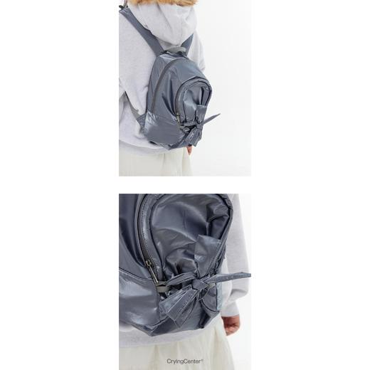 CryingCenter 灰蓝闪光蝴蝶结软双肩包 哭喊中心 商品图4