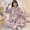 【HelloKitty珊瑚绒睡衣，加厚加绒保暖舒适】韩系HelloKitty凯蒂猫珊瑚绒睡衣女 秋冬季新款 加厚加绒家居服-QQ 商品缩略图7
