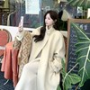 金蘑菇菇【落叶和冬】设计师高定长款立领骆驼绒大衣保暖双面呢外套 商品缩略图1