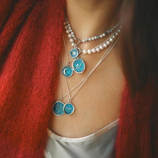 订购7周到｜Pyrrha-Trust the Universe Talisman-宇宙之力 卡普里蓝 项链［加拿大设计师］ 商品图1