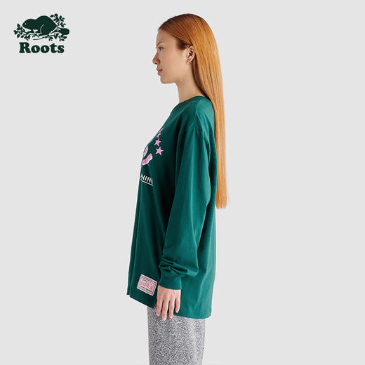 【2件9折】【ROOTS】宽松圆领长袖T恤 女士 商品图2