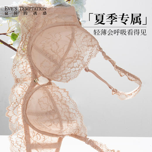 【云优选】夏娃的诱惑夕年组性感超薄蕾丝内衣女大胸显小聚拢防下垂文胸 商品图2
