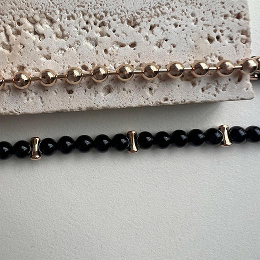 LHWINDSOR 圆珠失衡项链巴洛克珍珠不平衡设计颈链小众轻奢时尚饰品 商品图7