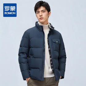 【可拆卸衬衫领】罗蒙秋冬男装时尚假两件男士羽绒服休闲百搭羽绒服男舒适保暖男士外套