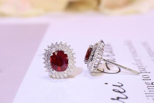 1.45ct刻面红宝石耳钉 商品图2