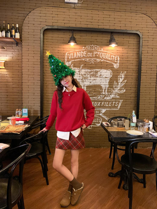 <曾小咸推荐>现货秒杀 ！微信超特价！红色卫衣 日常159.99 立减70 秒杀89.99！！卡其色衬衫  秒杀89.99/件！！ 商品图3