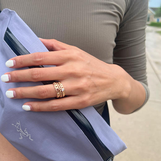 LHWINDSOR 链条戒指 bold and fun三条cable自由叠加简约个性指环 商品图6