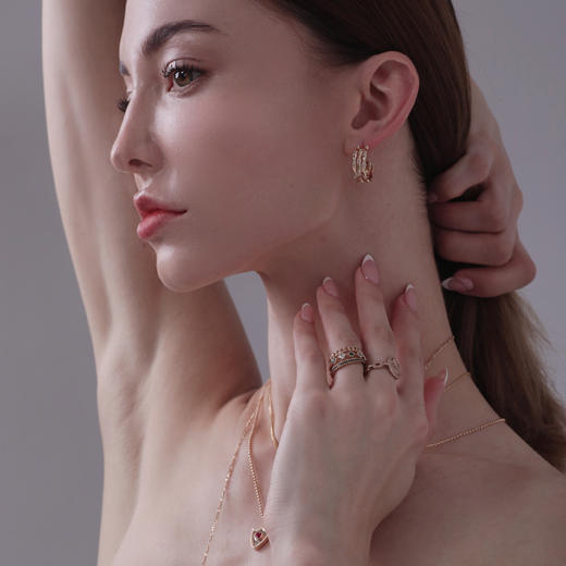 LHWINDSOR Aurora极光三层组合戒指原创设计时尚开口可调节指环 商品图5