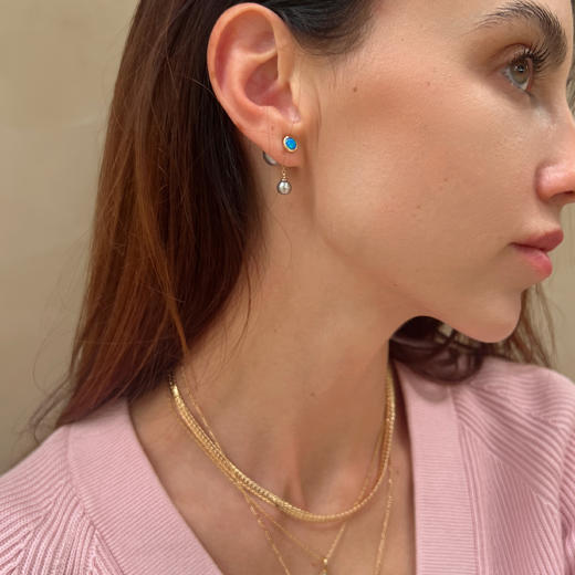 LHWINDSOR 蛇骨巴洛克珍珠项链chic质感颈链天然巴洛克珍珠吊坠 商品图7