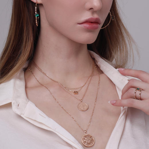 LHWINDSOR 竹叶大环Y字项链耳环套装原创新品小众网红饰品 商品图6