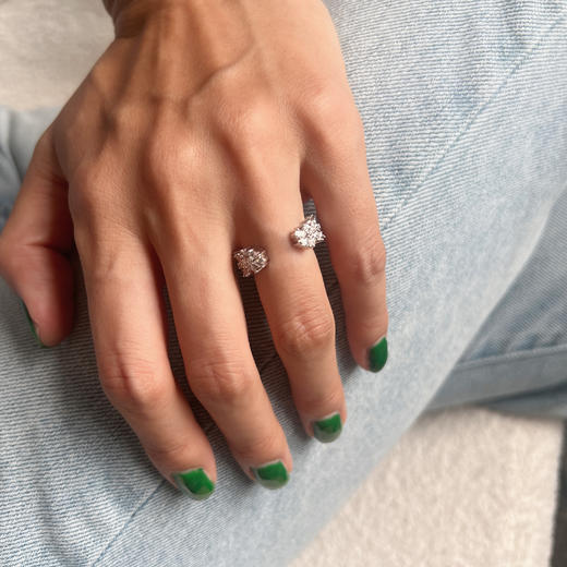 LHWINDSORCrystal clear 冰晶迷你耳环戒指百搭纤细轻巧欧美配饰 商品图9