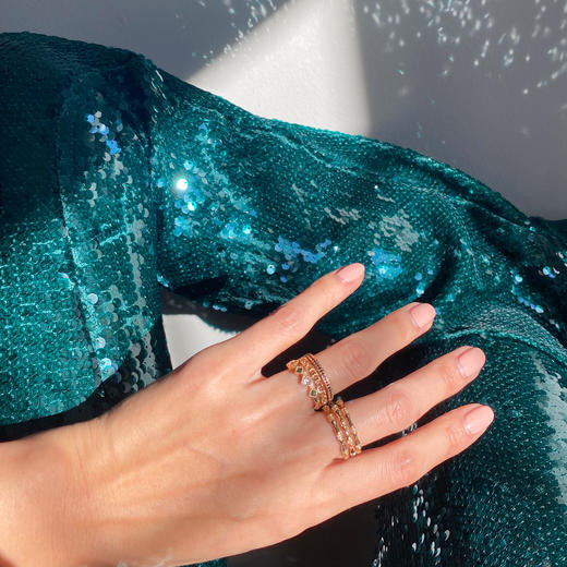 LHWINDSOR Aurora极光三层组合戒指原创设计时尚开口可调节指环 商品图8