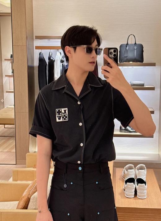 驴家 雪花绒贴章短袖衬衫（JN） 商品图1