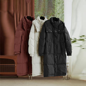 【高货wl】全新升级【铂金会员717/天猫969/差价252】(80408) 洛诗琳冬季新款长袖洋气90白鸭绒加厚连帽保暖羽绒服