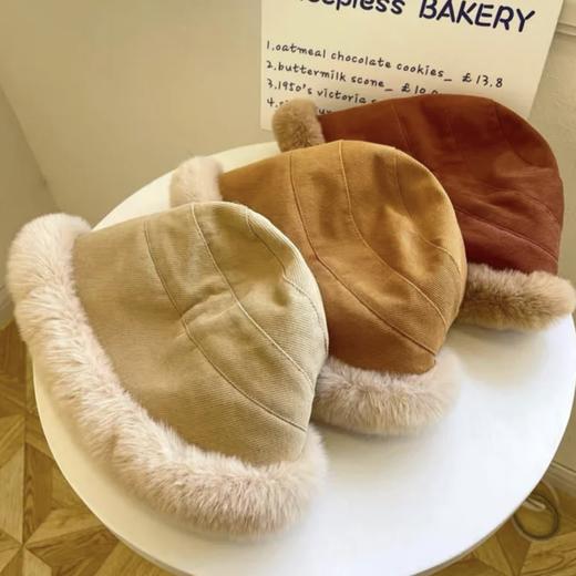 【冬日必备】超保暖超厚实🔥毛毛超软糯的复古渔夫帽三位数帽子破价29.9💰 时尚与实用的完美结合💗 既保暖又可爱，不洗头神器，超显脸小❗ 商品图3