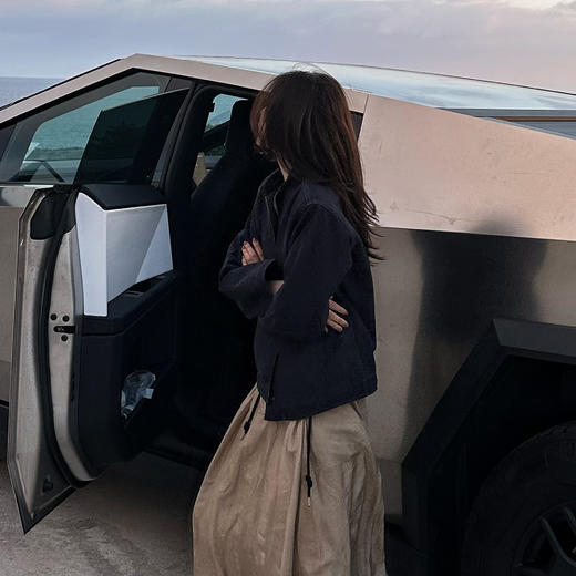 ROMI STUDIO“美式复古”厚编织斜纹棉哈灵顿立领夹克外套 431W8074 商品图2