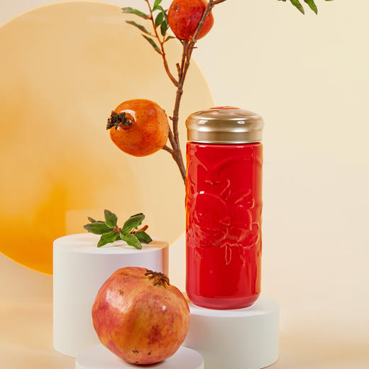 石榴喜果随身杯 双层330ml 商品图4