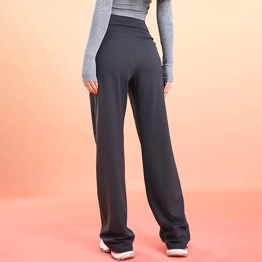 跃牌【禅语梵心】高腰加绒收腹运动宽松直筒长裤女CK3068 商品图1