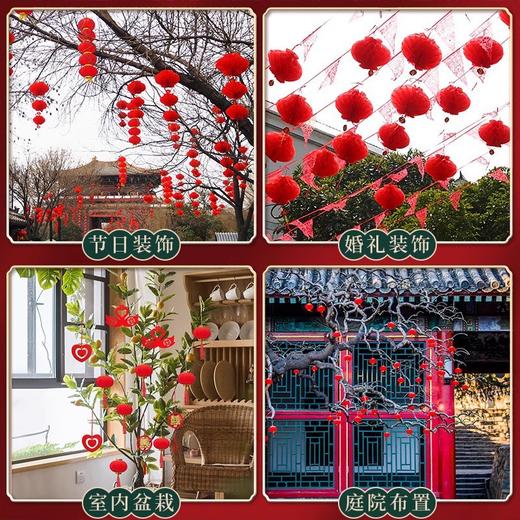 【秒杀❗️9.9抢🔥10个蛇年灯笼】满满氛围，财源滚滚，小挂饰2025新款户外布置国庆中秋大红纸蜂窝球门口装饰品新年春节 商品图3