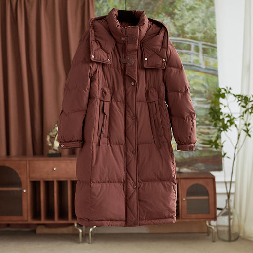 【高货wl】全新升级【铂金会员717/天猫969/差价252】(80408) 洛诗琳冬季新款长袖洋气90白鸭绒加厚连帽保暖羽绒服 商品图1