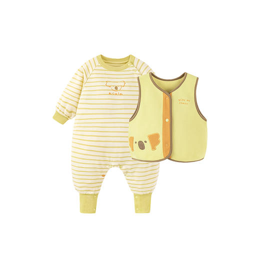 迷你巴拉外出连体衣马甲套装男童女童马甲背心两件套春季新款 商品图4