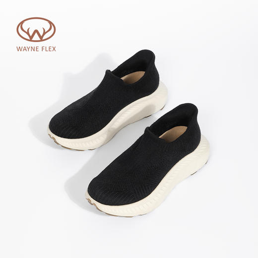 【男女同款】Wayne Flex韦恩防泼水美丽诺羊毛飞织一脚蹬百搭休闲运动鞋WF3128（预售7天发货） 商品图6